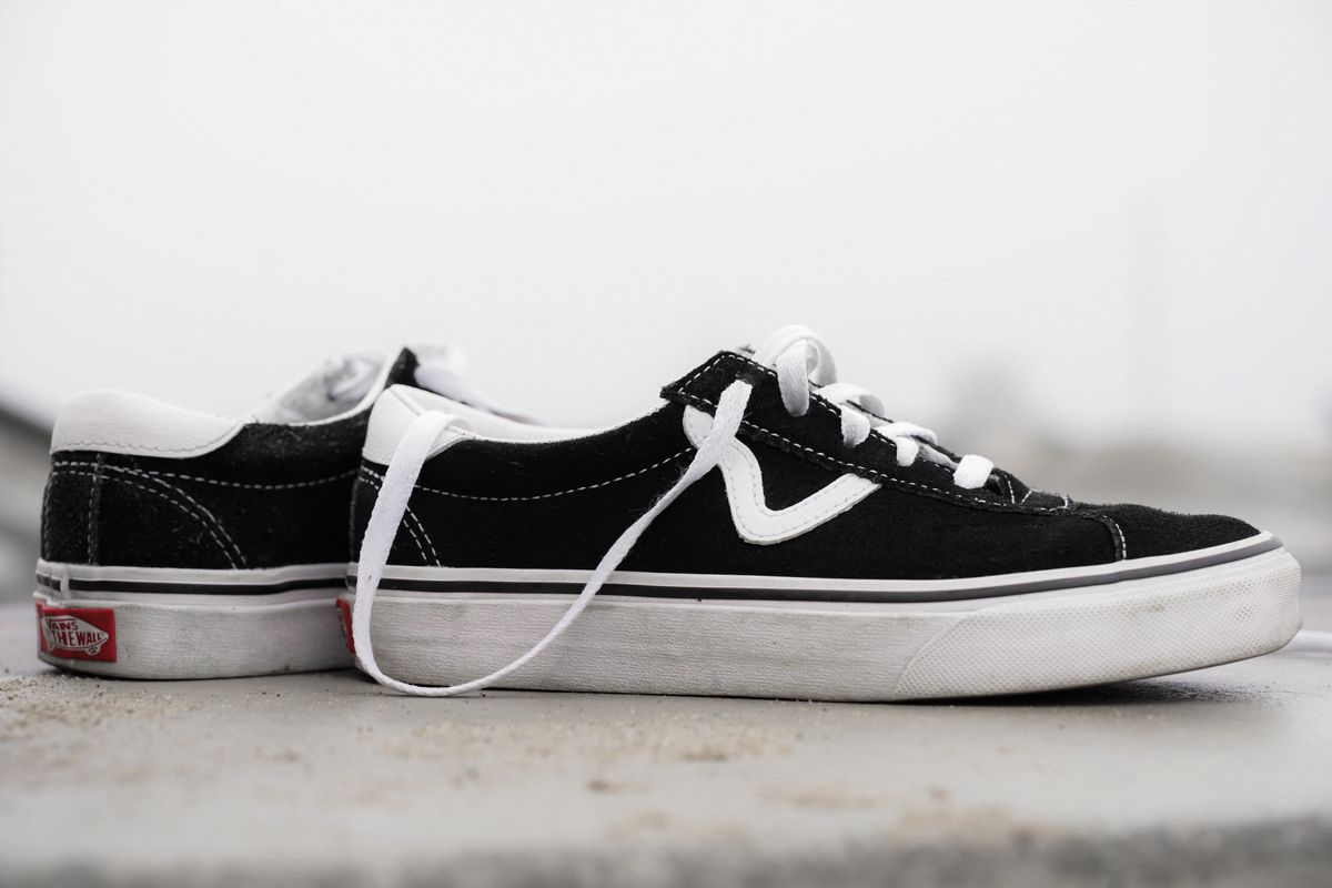 Vans Sport / Кеды чёрные замшевые низкие